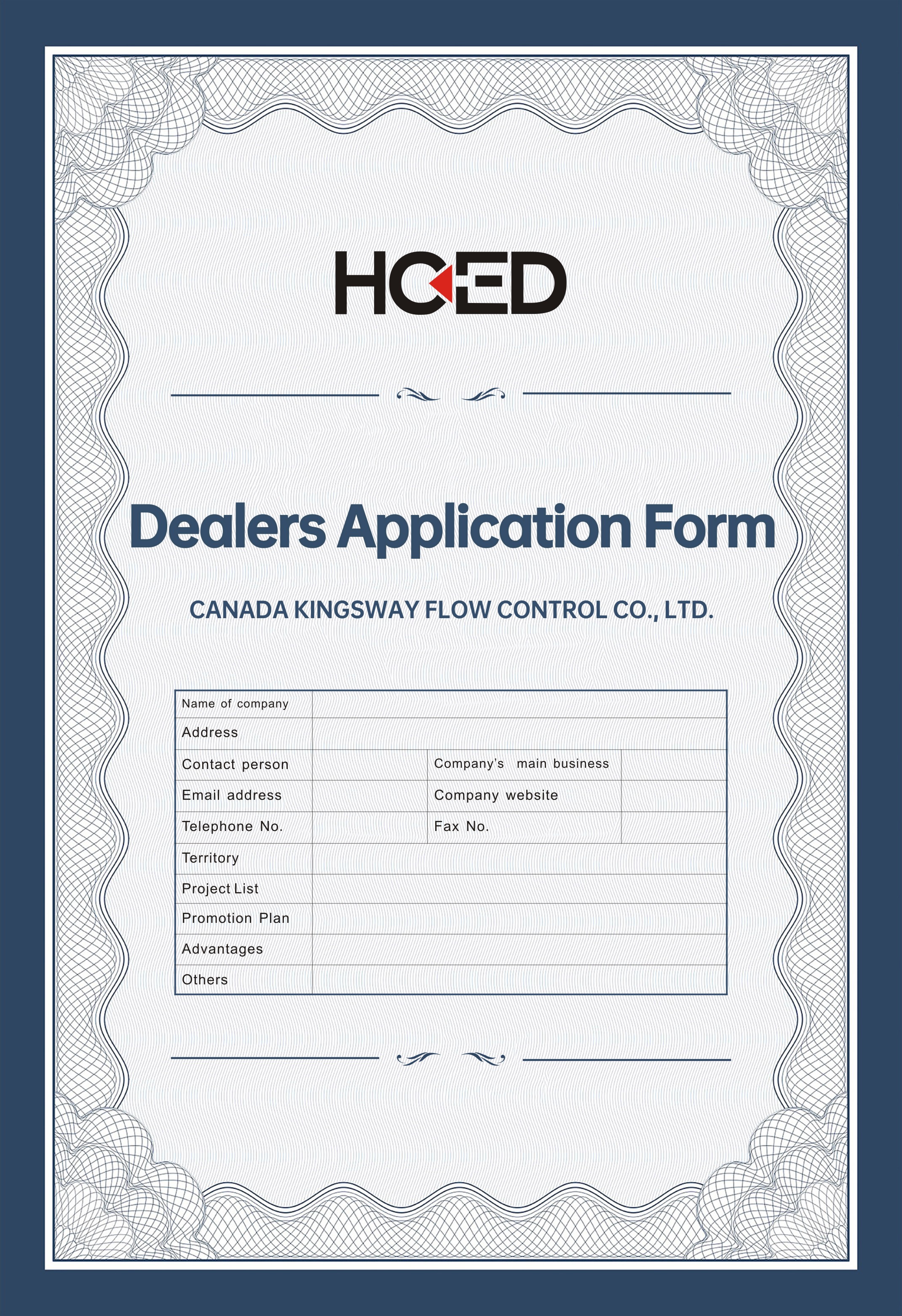 Dealers Application Form